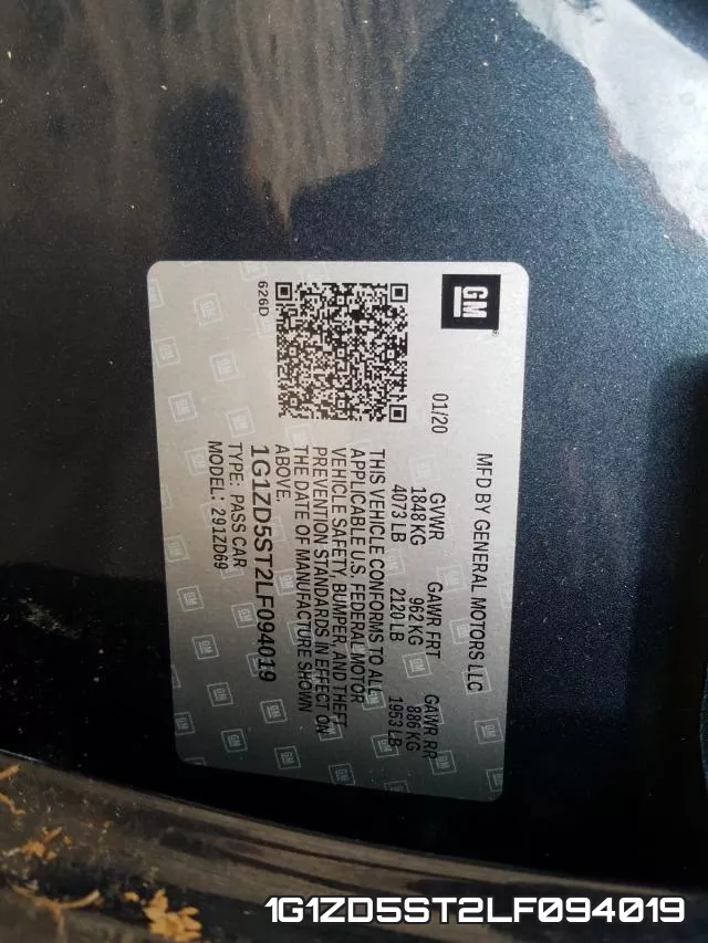 1G1ZD5ST2LF094019 фото 2