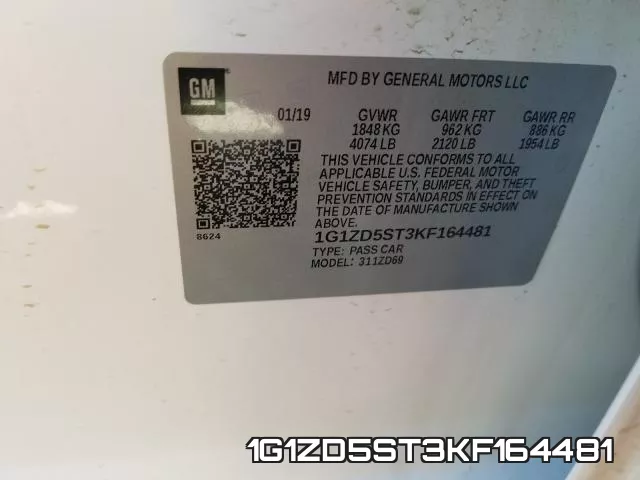 1G1ZD5ST3KF164481 фото 2