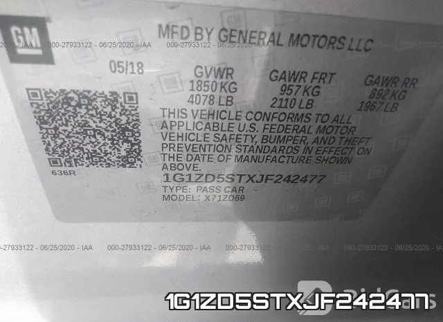 1G1ZD5STXJF242477 фото 10