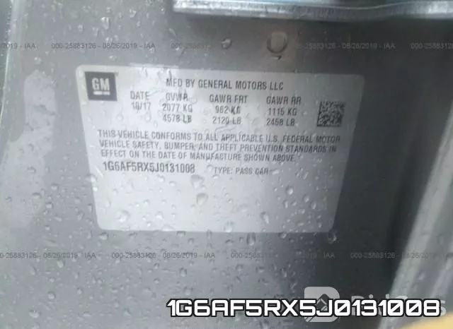 1G6AF5RX5J0131008 фото 10