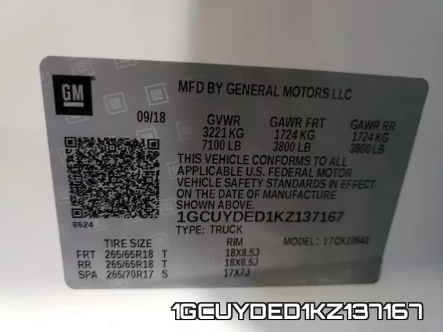 1GCUYDED1KZ137167 фото 2