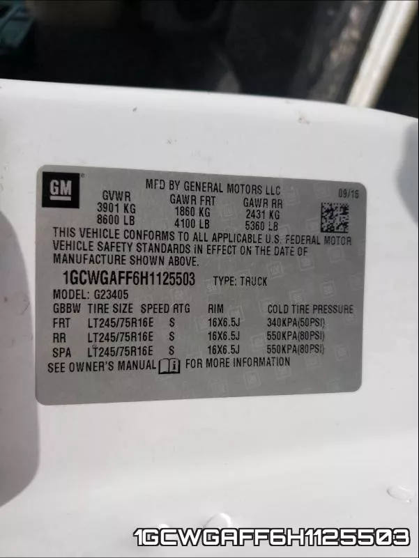 1GCWGAFF6H1125503 фото 2
