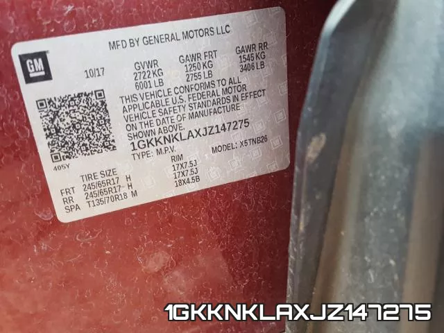 1GKKNKLAXJZ147275 фото 2