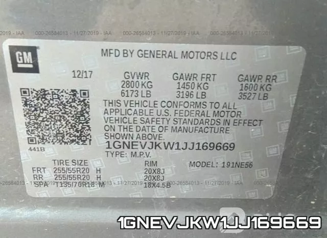 1GNEVJKW1JJ169669 фото 10