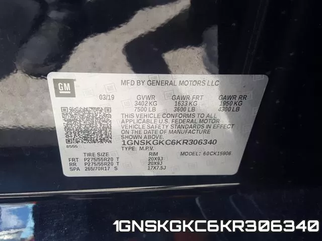 1GNSKGKC6KR306340 фото 2