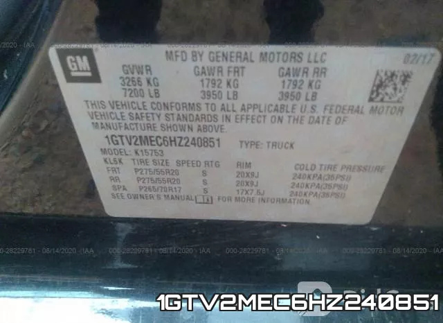 1GTV2MEC6HZ240851 фото 9