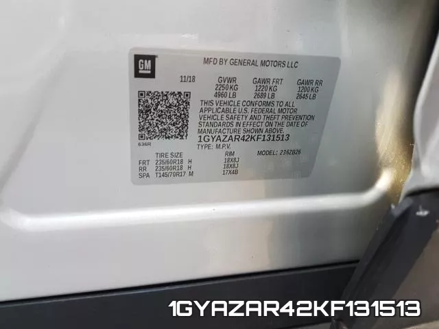 1GYAZAR42KF131513 фото 2