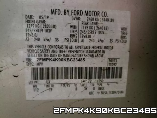 2FMPK4K90KBC23485 фото 2