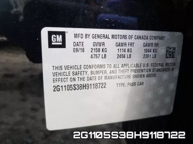 2G1105S38H9118722 фото 2