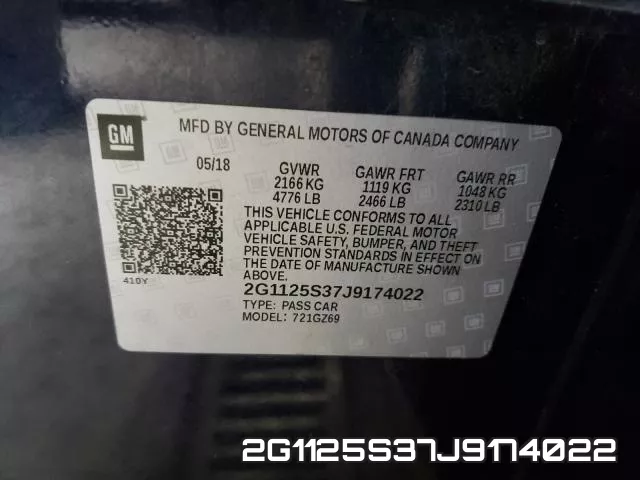 2G1125S37J9174022 фото 2
