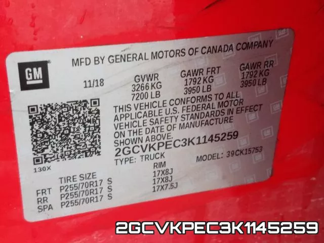 2GCVKPEC3K1145259 фото 2
