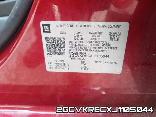 2GCVKRECXJ1105044 фото 2