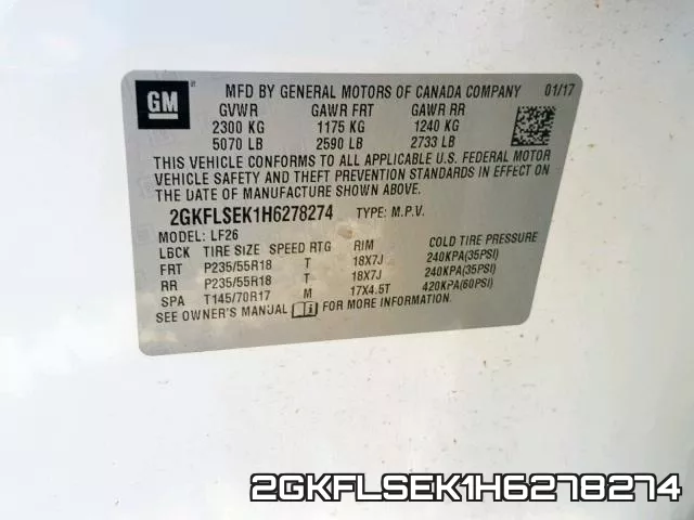 2GKFLSEK1H6278274 фото 2
