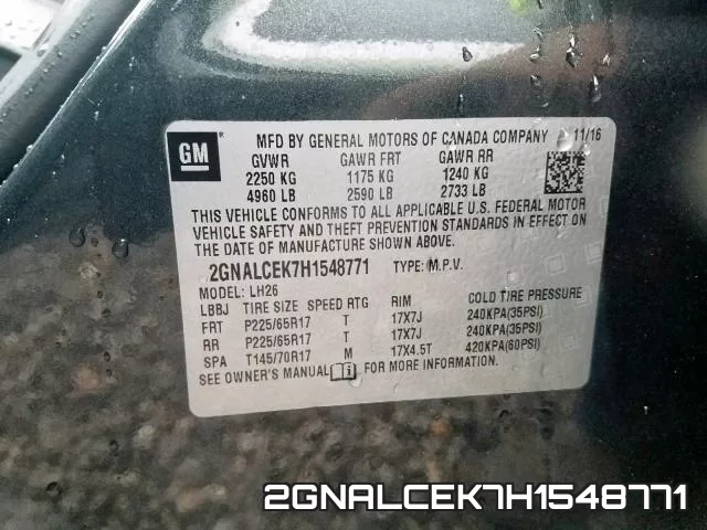 2GNALCEK7H1548771 фото 2