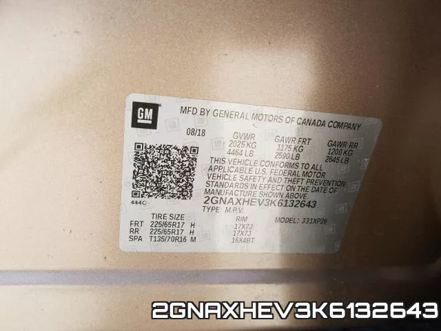 2GNAXHEV3K6132643 фото 2