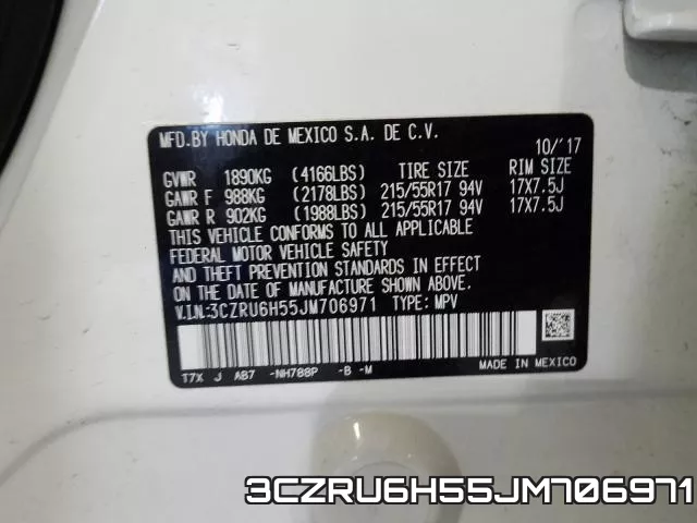 3CZRU6H55JM706971 фото 2