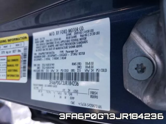 3FA6P0G73JR184236 фото 2