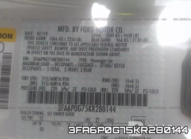 3FA6P0G75KR280144 фото 10