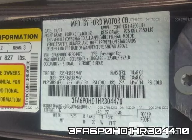 3FA6P0HD1HR304470 фото 10