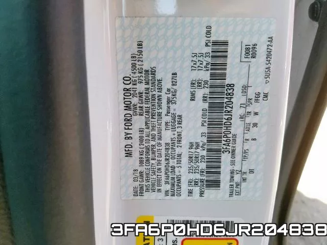 3FA6P0HD6JR204838 фото 2