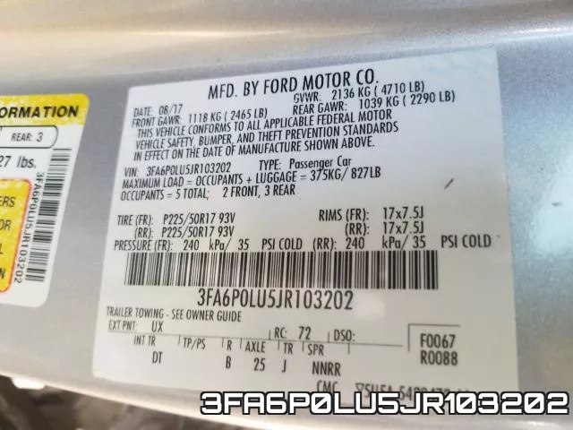 3FA6P0LU5JR103202 фото 2