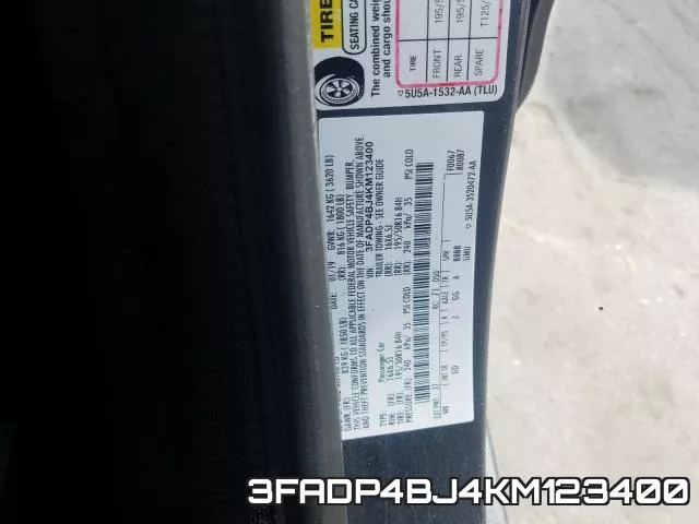 3FADP4BJ4KM123400 фото 2