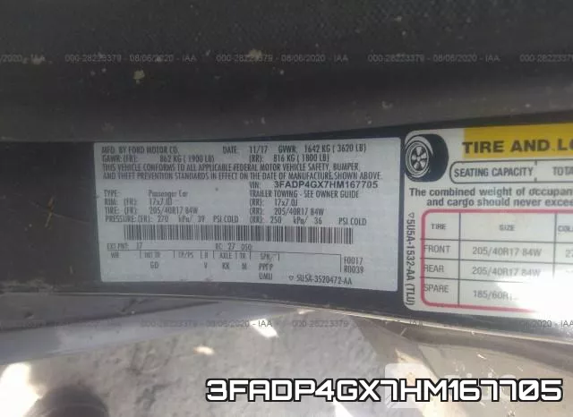 3FADP4GX7HM167705 фото 10