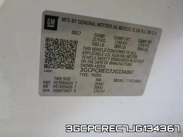 3GCPCREC7JG134367 фото 2