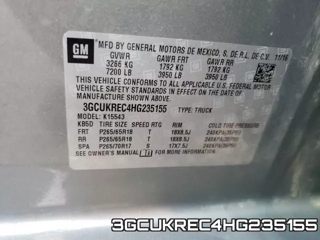 3GCUKREC4HG235155 фото 2
