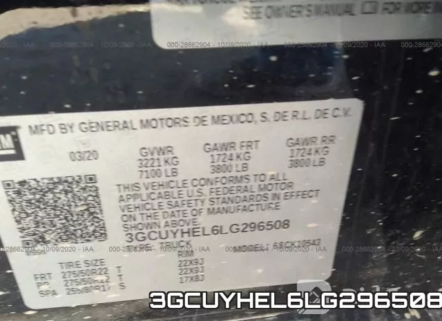 3GCUYHEL6LG296508 фото 10