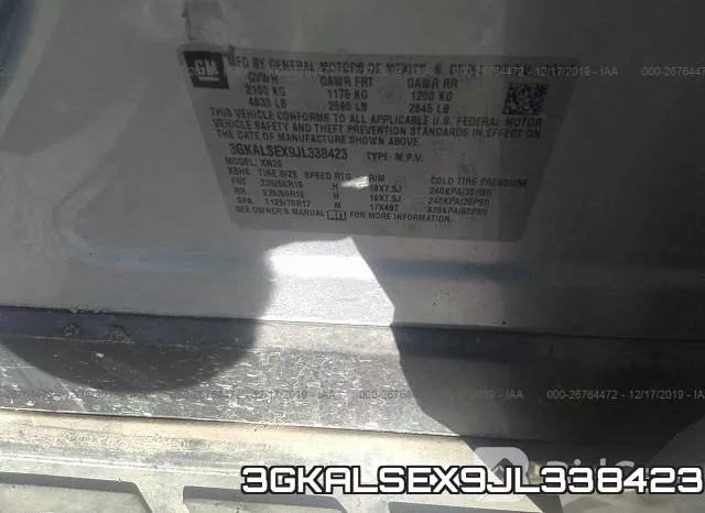 3GKALSEX9JL338423 фото 10