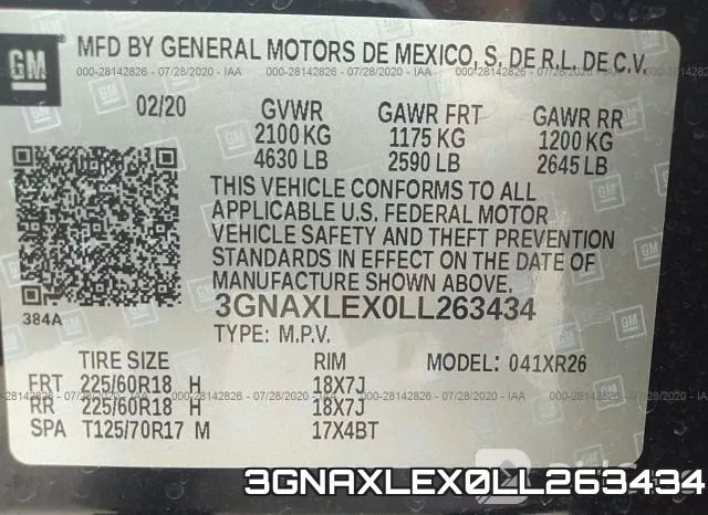 3GNAXLEX0LL263434 фото 10