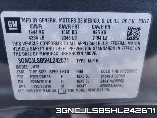 3GNCJLSB5HL242671 фото 2