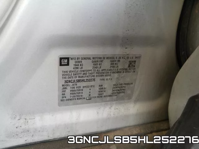 3GNCJLSB5HL252276 фото 2