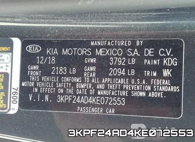 3KPF24AD4KE072553 фото 10