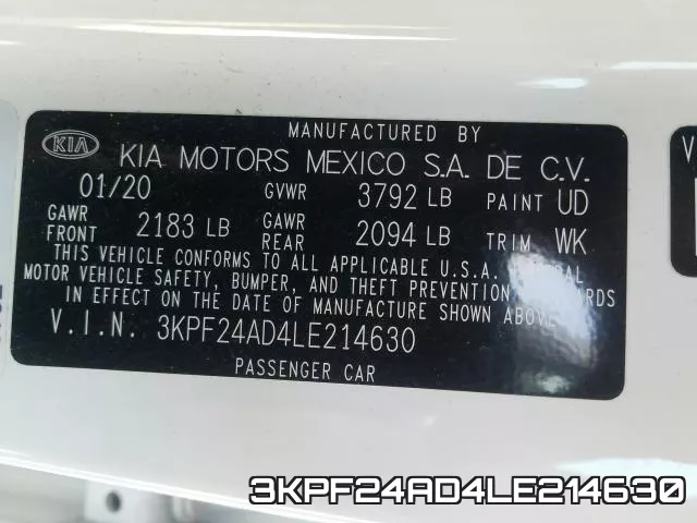 3KPF24AD4LE214630 фото 2