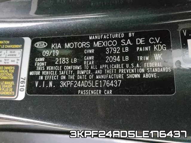 3KPF24AD5LE176437 фото 2