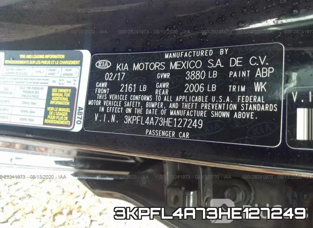 3KPFL4A73HE127249 фото 9