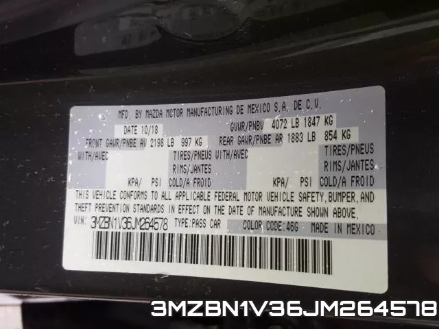 3MZBN1V36JM264578 фото 2