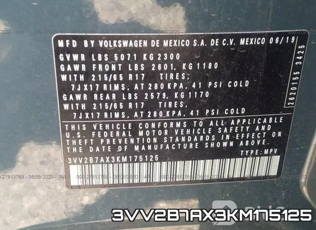 3VV2B7AX3KM175125 фото 10