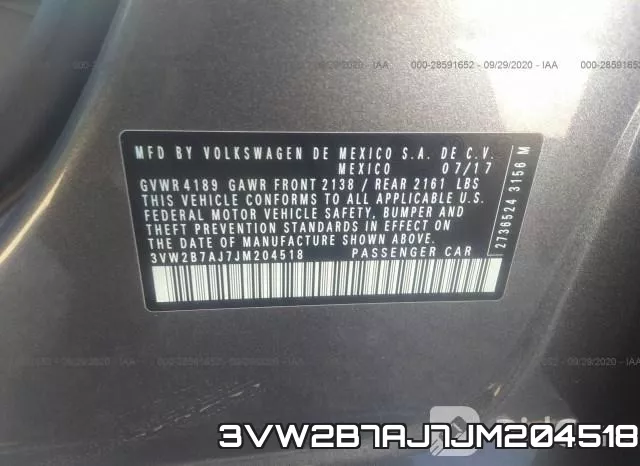3VW2B7AJ7JM204518 фото 10