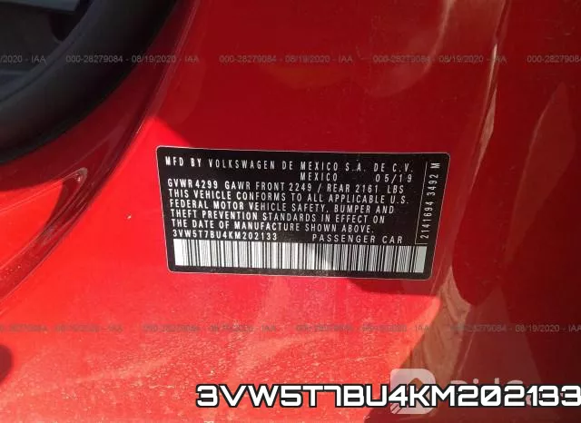 3VW5T7BU4KM202133 фото 10