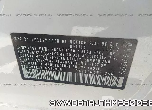 3VWDB7AJ7HM330056 фото 10