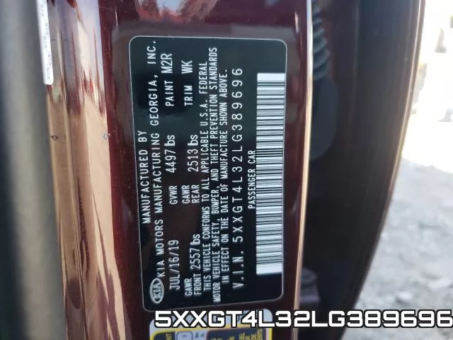 5XXGT4L32LG389696 фото 2