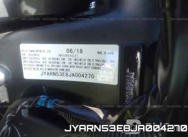 JYARN53E8JA004270 фото 2