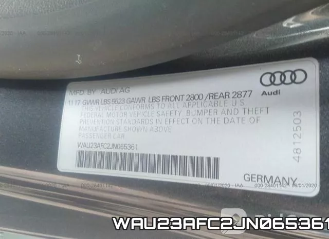 WAU23AFC2JN065361 фото 10