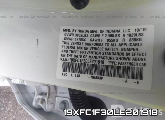 19XFC1F30LE201918 фото 10