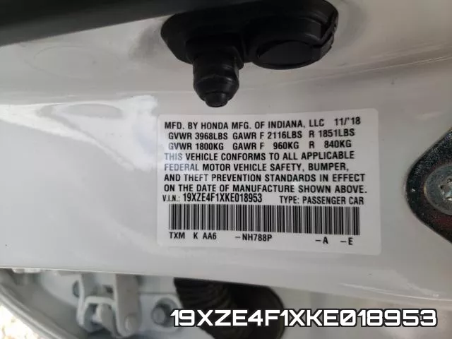 19XZE4F1XKE018953 фото 2