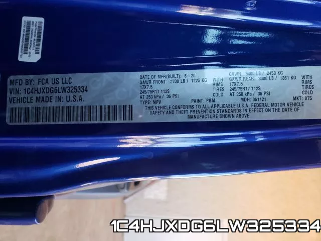 1C4HJXDG6LW325334 фото 2