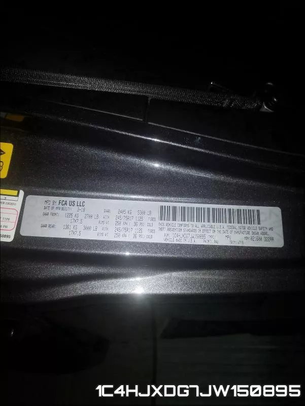 1C4HJXDG7JW150895 фото 2